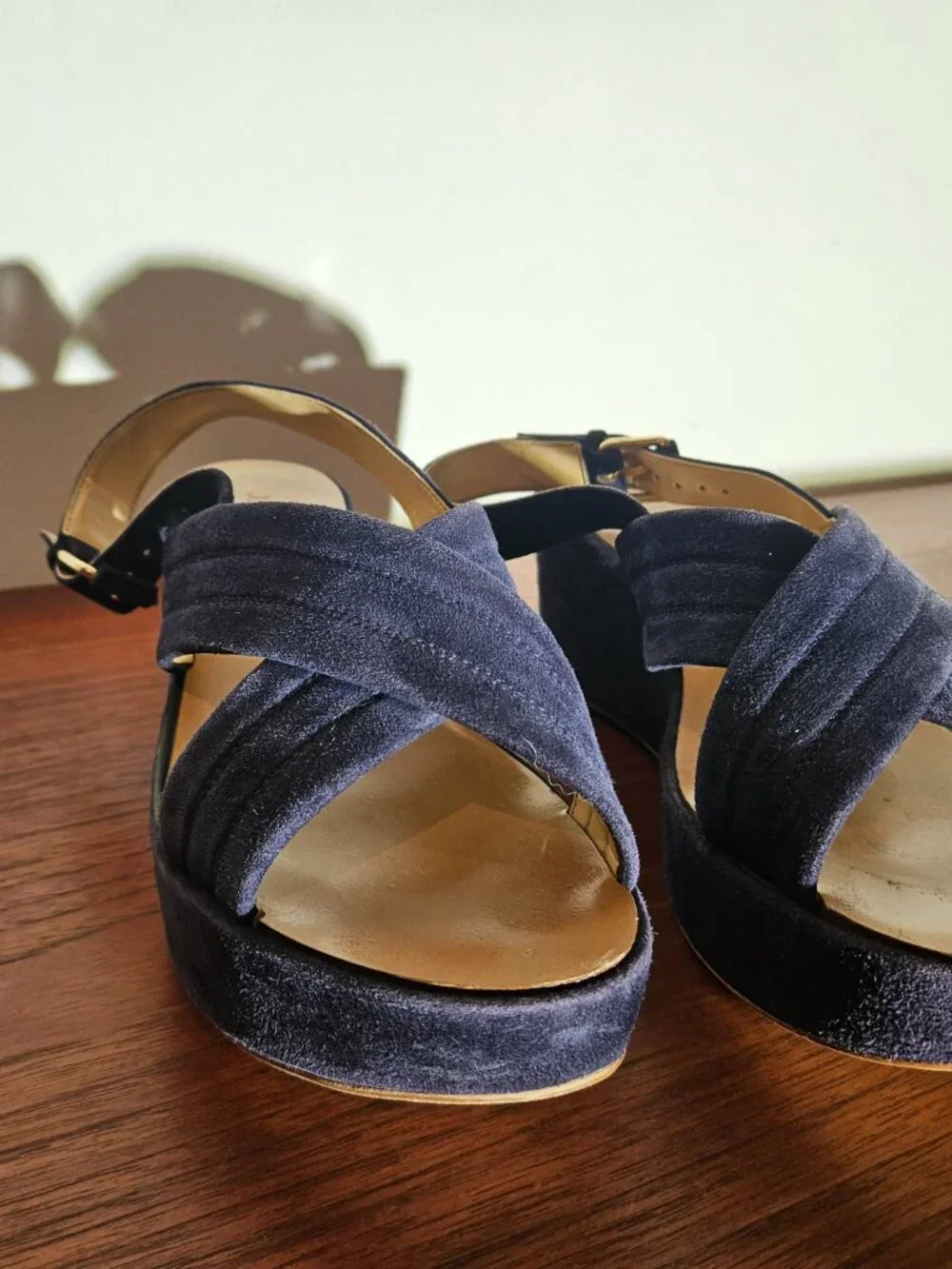 J. Crew Marcie suede platform sandals